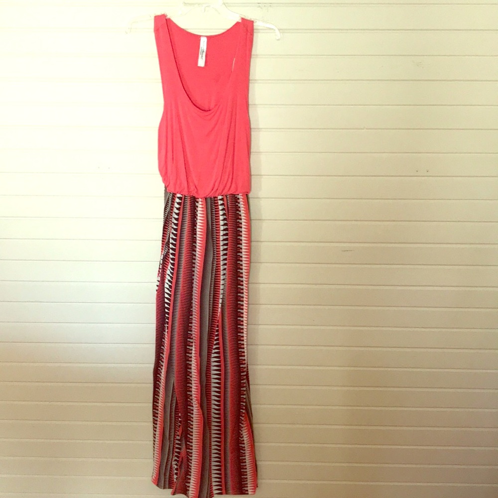 Coral maxi dress